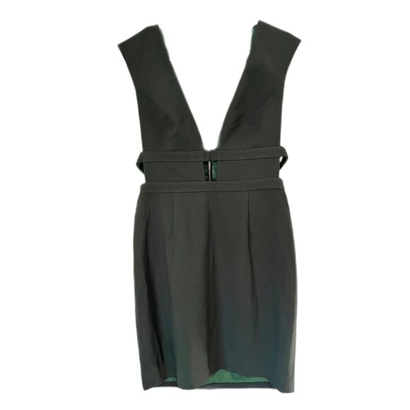 JAY GODFREY Green Deep V Neck Sleeveless Cut Out Sheath Dress   Women's Size 6 - Picture 1 of 7